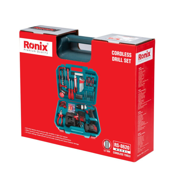 مجموعه 53 عددی دریل چکشی رونیکس مدل RS-8620