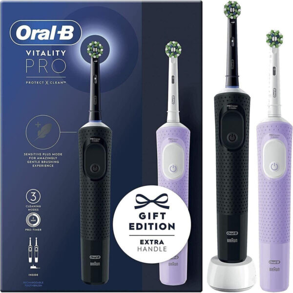 مسواک برقی اورال-بی مدل Vitality Pro Protect X Clean مجموعه 2 عددی
