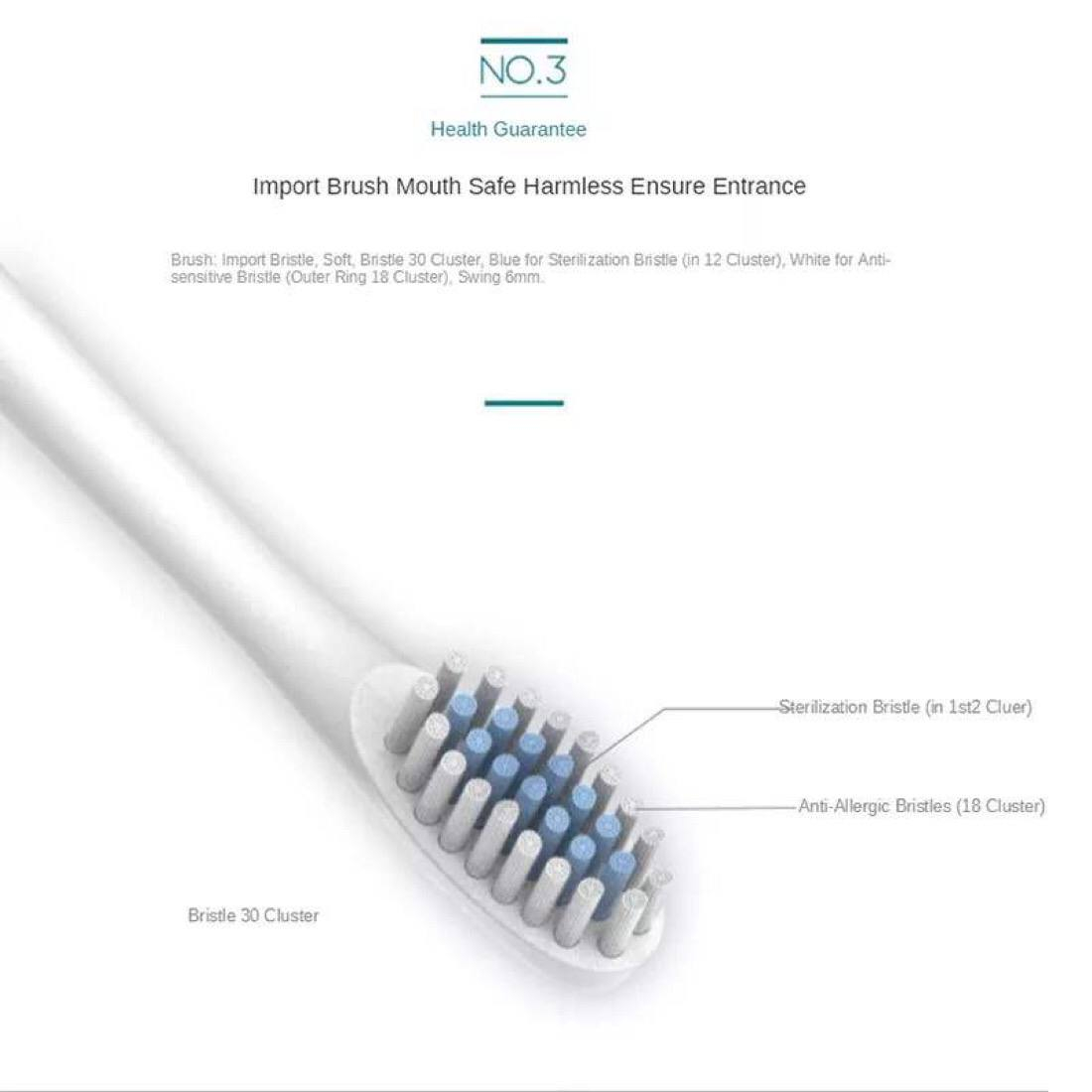 مسواک برقی مدل ZD-X3 به همراه سری یدک بسته 4 عددی