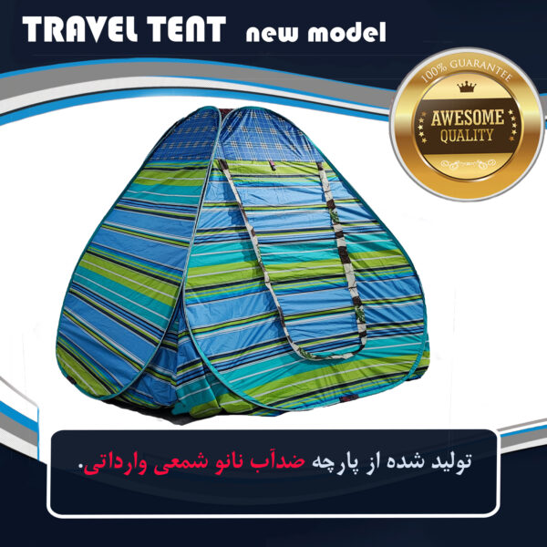 چادر مسافرتی 8 نفره مدل نانو شمعی ضدآب کد NANO-MC-LIne-02