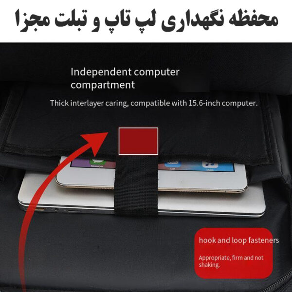 کوله پشتی لپ تاپ مدل 4286 مناسب برای لپ تاپ 13 تا 15 اینچی