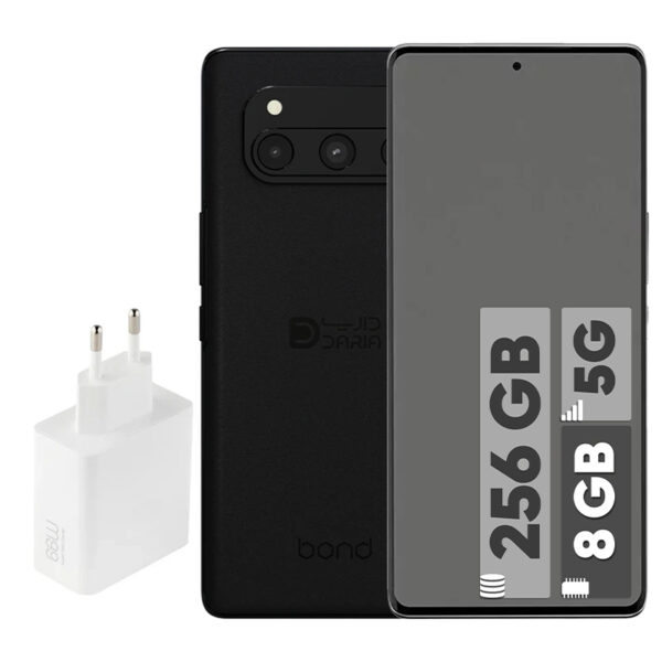 گوشی موبایل داریا مدل bond 5G دو سیم کارت ظرفیت 256 گیگابایت و رم 8 گیگابایت به همراه شارژر