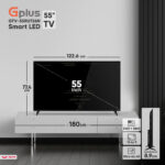 تلویزیون ال ای دی هوشمند جی پلاس مدل GTV-55RU726N سایز 55 اینچ