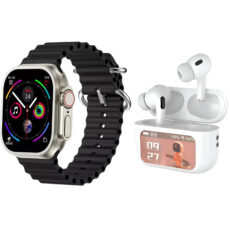 ساعت هوشمند ویسمی 49 میلی‌متر  مدل ws20 ultra با بند سیلیکونی به همراه هندزفری بلوتوثی