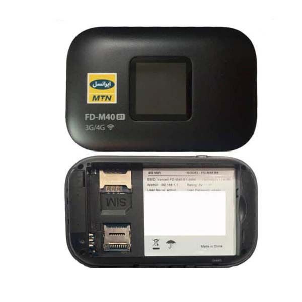 مودم 4.5G قابل حمل ایرانسل مدل   FD-M40 به همراه سیم کارت دائمی ایرانسل و 20 گیگ اینترنت 6 ماهه