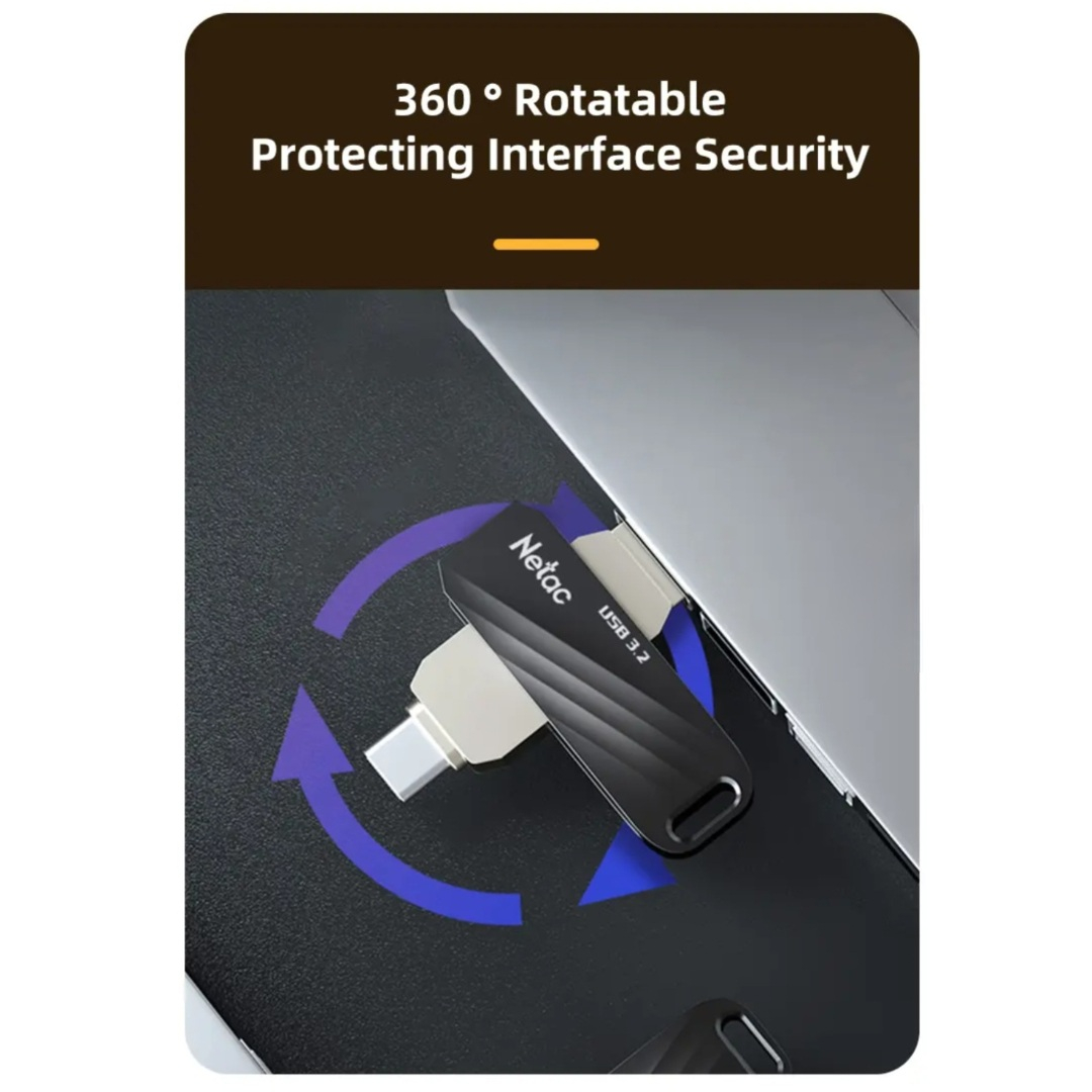 فلش مموری USB 3.2 / USB-C نتاک مدل US11 ظرفیت 128 گیگابایت