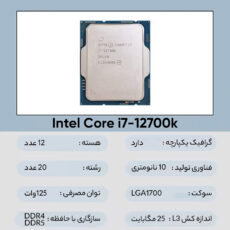 پردازنده اینتل مدل Core i7-12700K Tray