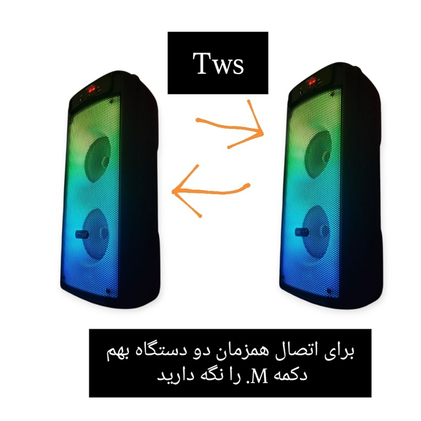 اسپیکر بلوتوثی قابل حمل مدل FLAME LIGHT