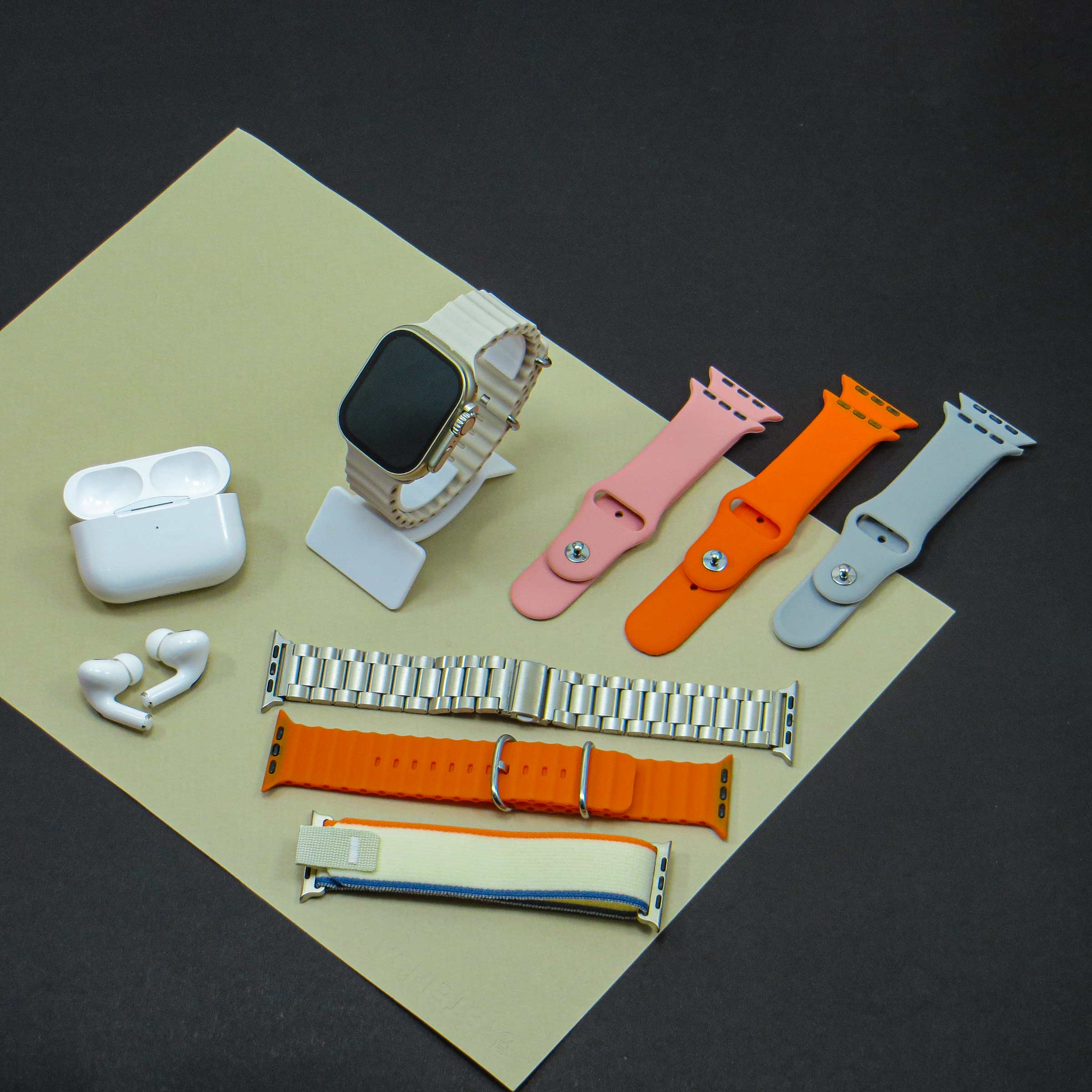 ساعت هوشمند ورنا مدل W49 ultra with 7 band به همراه هندزفری