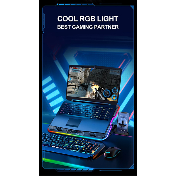 پایه خنک کننده لپ تاپ مدل F15 - RGB