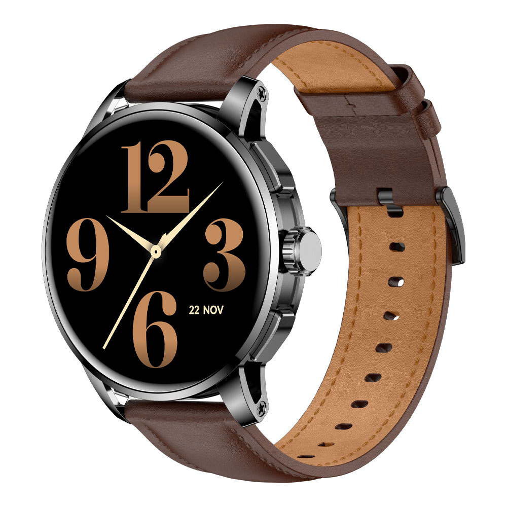 ساعت هوشمند گلوریمی مدل Artist مناسب برای ورزش، کنترل سطح اکسیژن خون، شمارش ضربان قلب، پایش وضعیت خواب با بند چرم