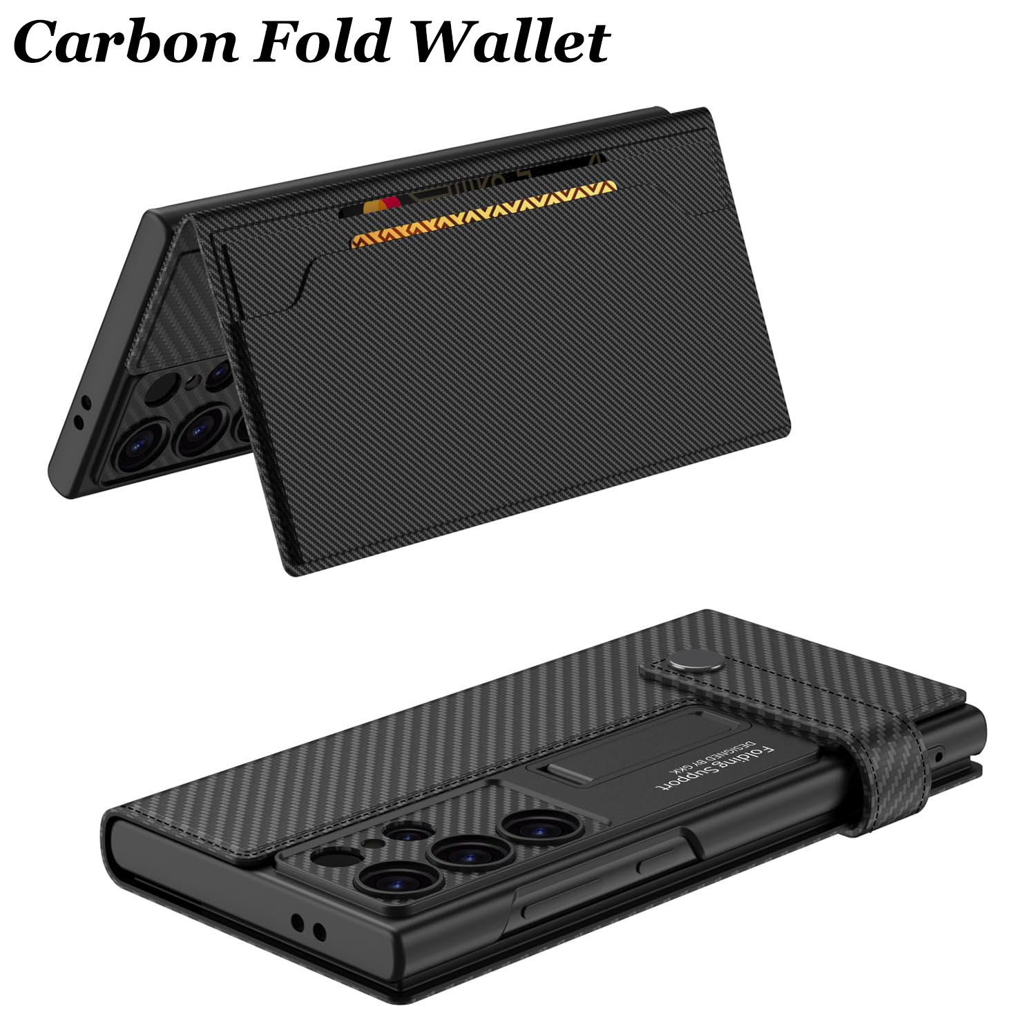 کیف کلاسوری مدل CarbonFold مناسب برای گوشی موبایل سامسونگ Galaxy S24 Ultra