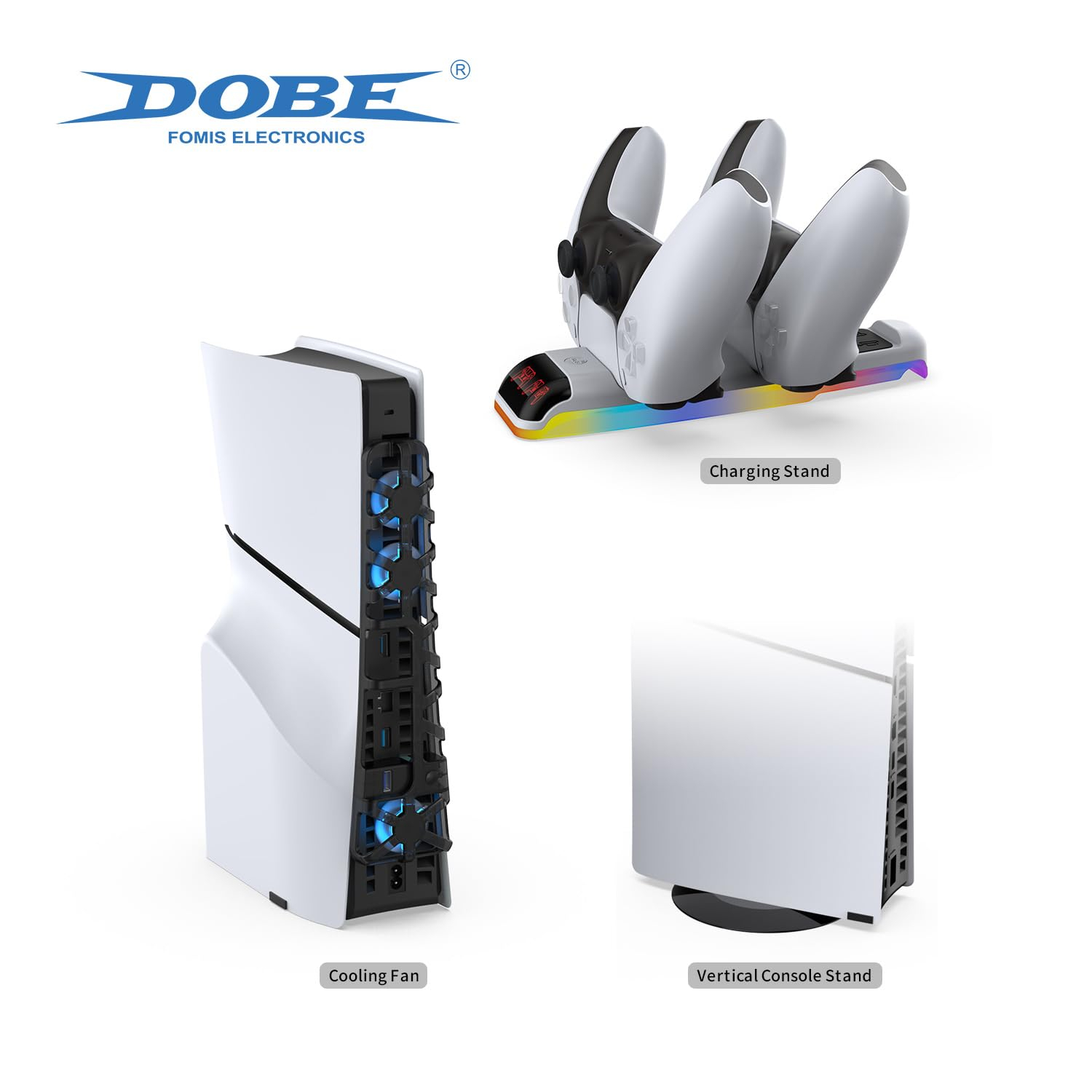 فن خنک کننده و شارژر دسته و پایه نگهدارنده پلی استیشن 5 دابی مدل TP5-35130