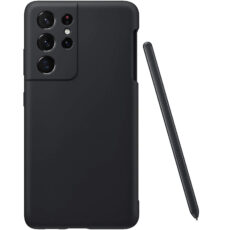 کاور سامسونگ مدل Silicon مناسب برای گوشی موبایل سامسونگ Galaxy S21 Ultra به همراه قلم نوری