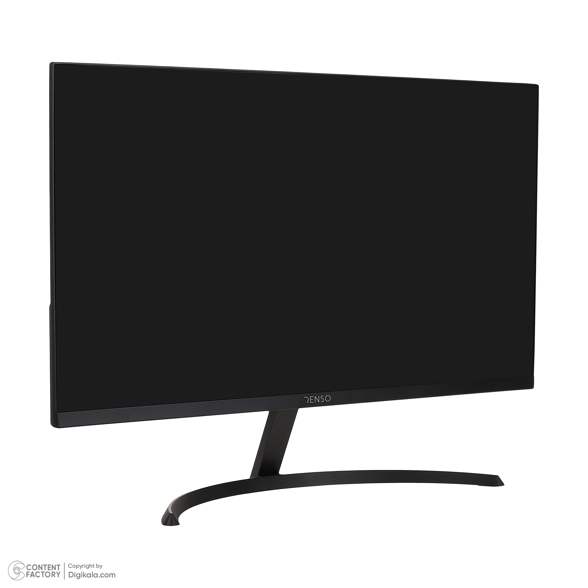 مانیتور رنسو مدل RM-24PRIME سایز 24 اینچ، رزولوشن Full HD، پنل IPS، نرخ بروزرسانی تصویر 100 هرتز، نسبت تصویر 16:9، یک پورت HDMI، یک پورت Displayport و یک پورت VGA  به همراه ماوس