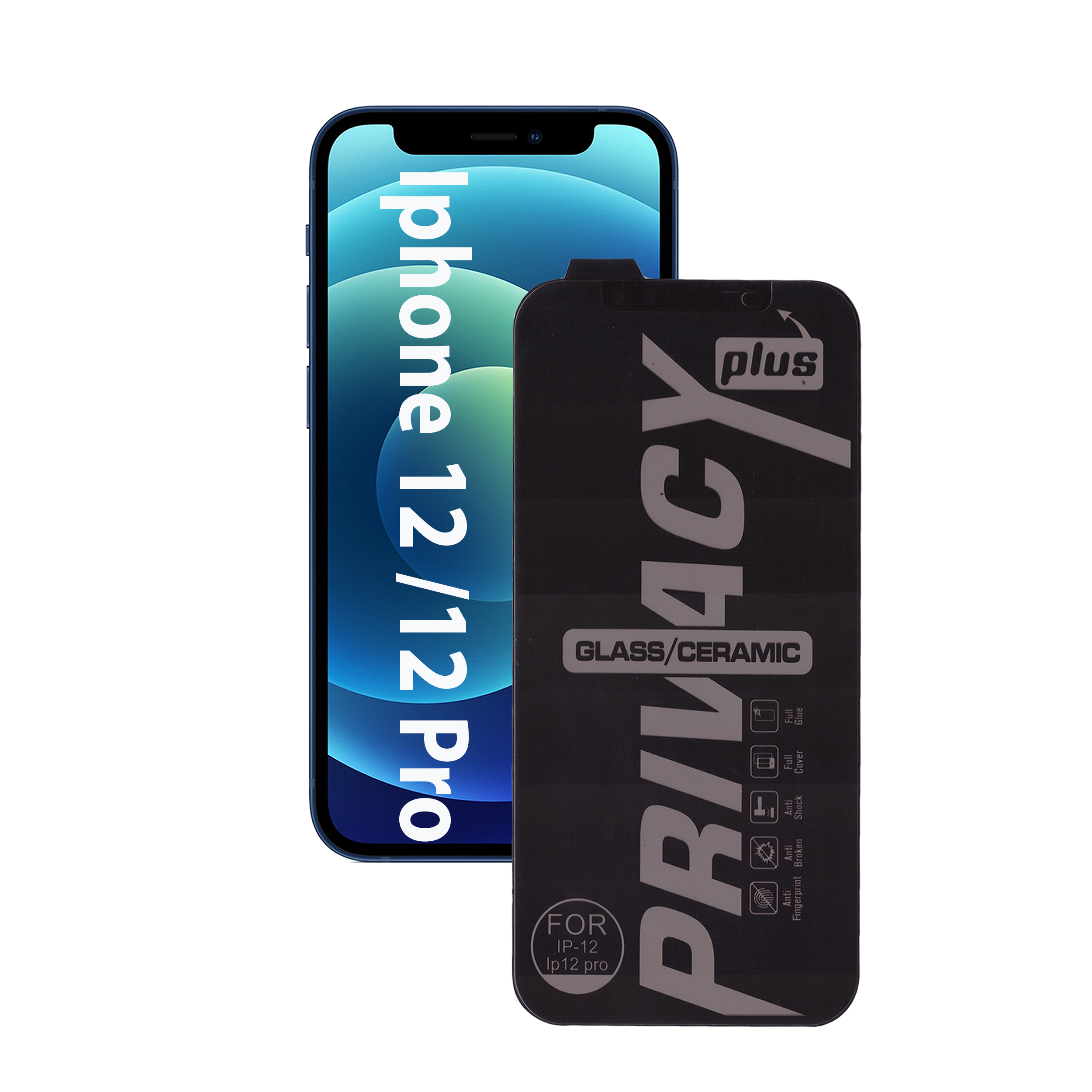 محافظ صفحه نمایش سرامیکی حریم شخصی بوف مدل shield مناسب برای گوشی موبایل اپل Iphone 12 / Iphone 12 Pro