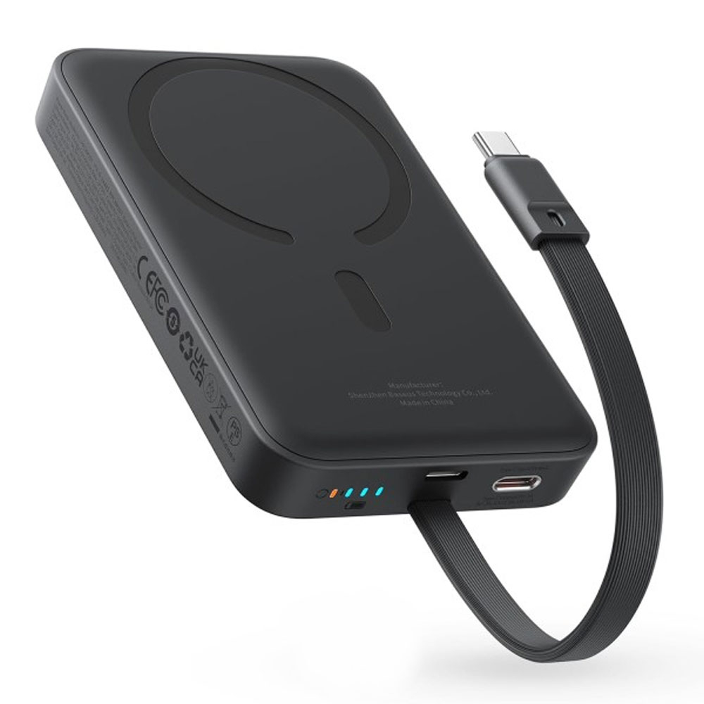 پاوربانک بیسیم 30 وات باسئوس مدل Magnetic Mini ظرفیت 10000 میلی آمپر ساعت