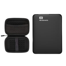 هارد دیسک اکسترنال وسترن دیجیتال مدل Elements ظرفیت یک ترابایت به همراه کیف
