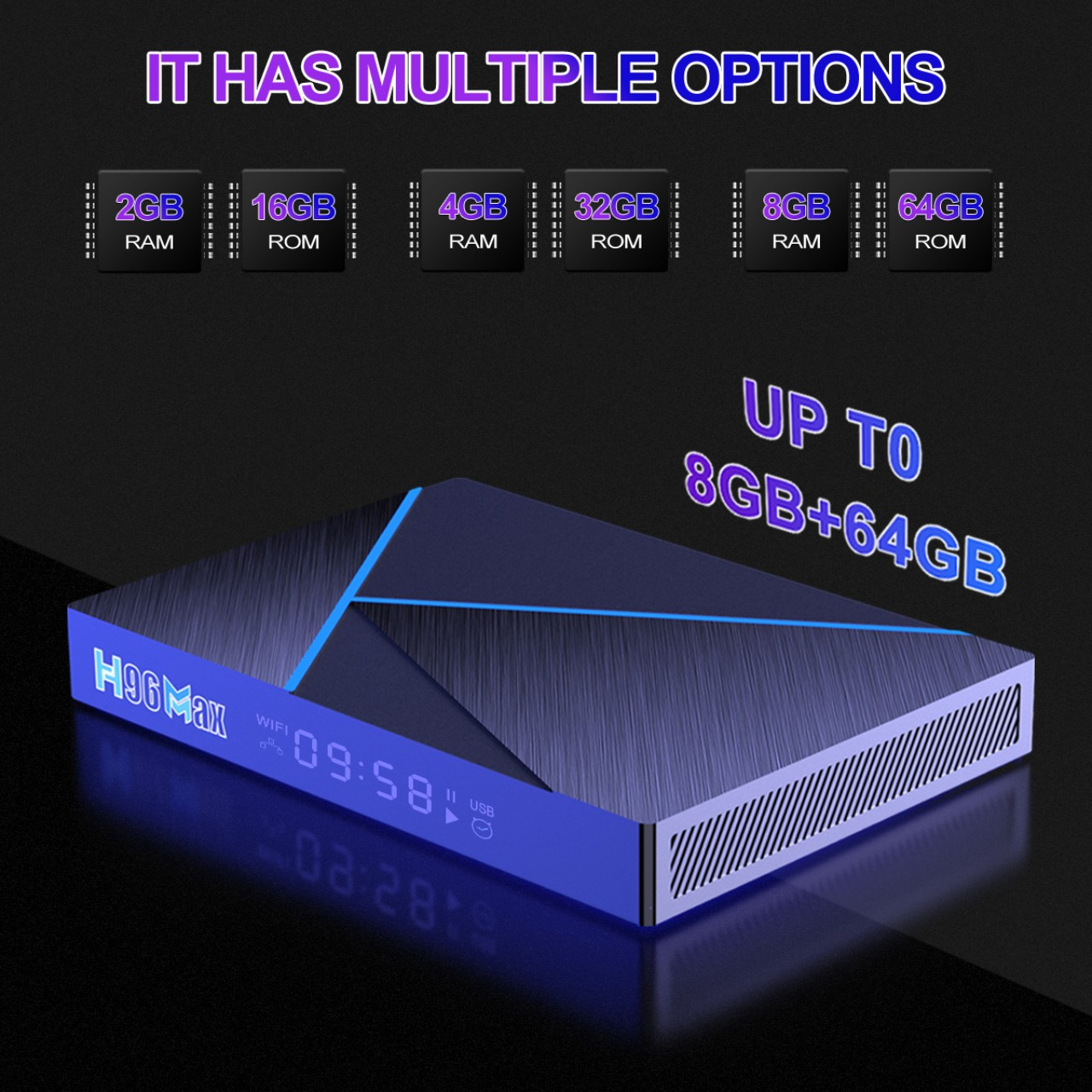 اندروید باکس اچ96 مدل Max V56 8G/64G