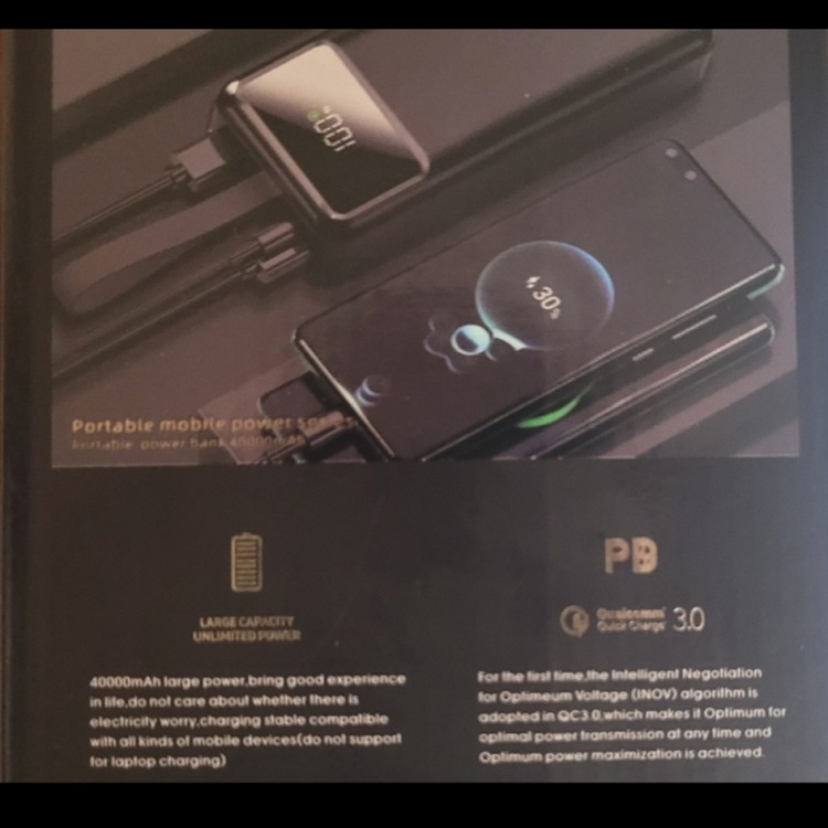 پاوربانک مدل 40000mah3.7v ظرفیت 40000 میلی آمپر ساعت