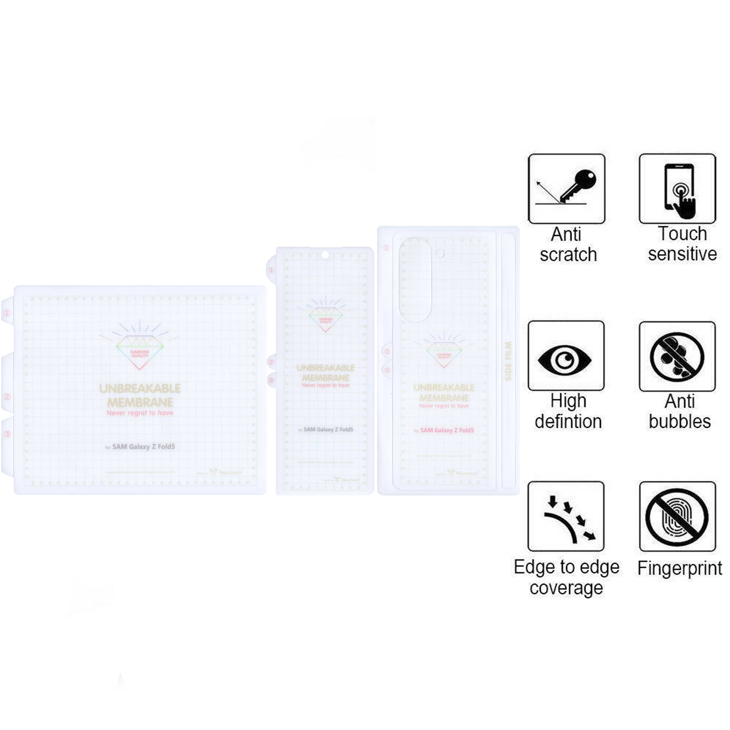 محافظ صفحه نمایش بوف مدل Hydrogel مناسب برای گوشی موبایل سامسونگ Galaxy Z Fold 5 به همراه محافظ پشت گوشی