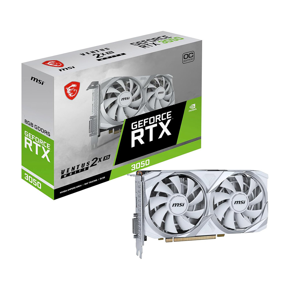 کارت گرافیک مبتنی بر NVIDIA ام اس آی مدل GeForce RTX™ 3050 VENTUS 2X XS 8G OC White