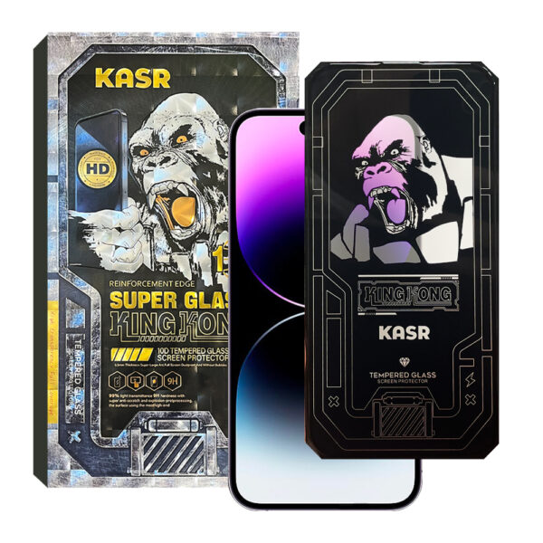 محافظ صفحه نمایش کینگ کونگ مدل SUPER GLASS 10D مناسب برای گوشی موبایل اپل iPhone 14 Pro Max