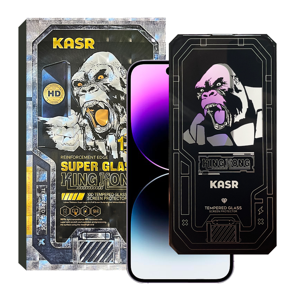 محافظ صفحه نمایش کینگ کونگ مدل SUPER GLASS 10D مناسب برای گوشی موبایل اپل iPhone 14 Pro Max