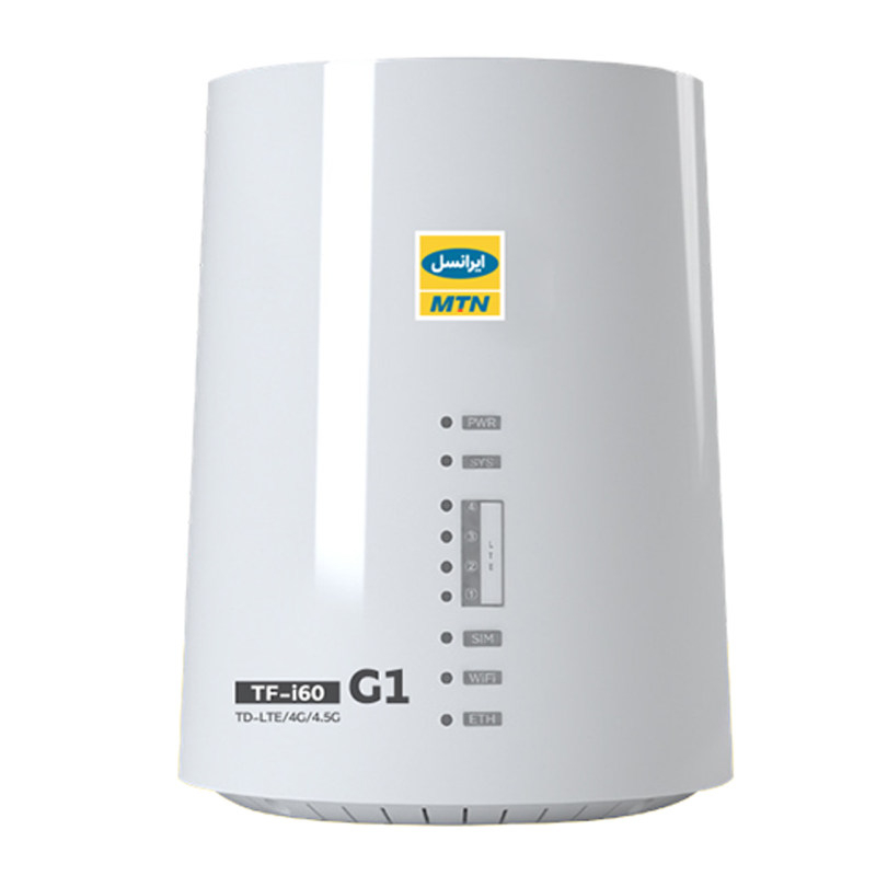 مودم 4G/TD-LTE ایرانسل مدل TF i60 G1 به همراه سیم کارت دو قلو و 24 گیگابایت اینترنت سه ماهه و 45 گیگابایت اینترنت شش ماهه و 2 عدد سیم کارت دائمی طلایی