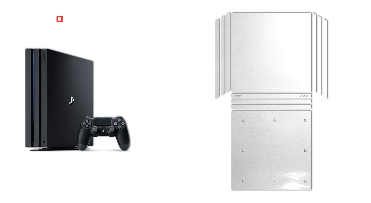 برچسب ماهوت مدلMetallic White مناسب برای کنسول بازی PS4 Pro