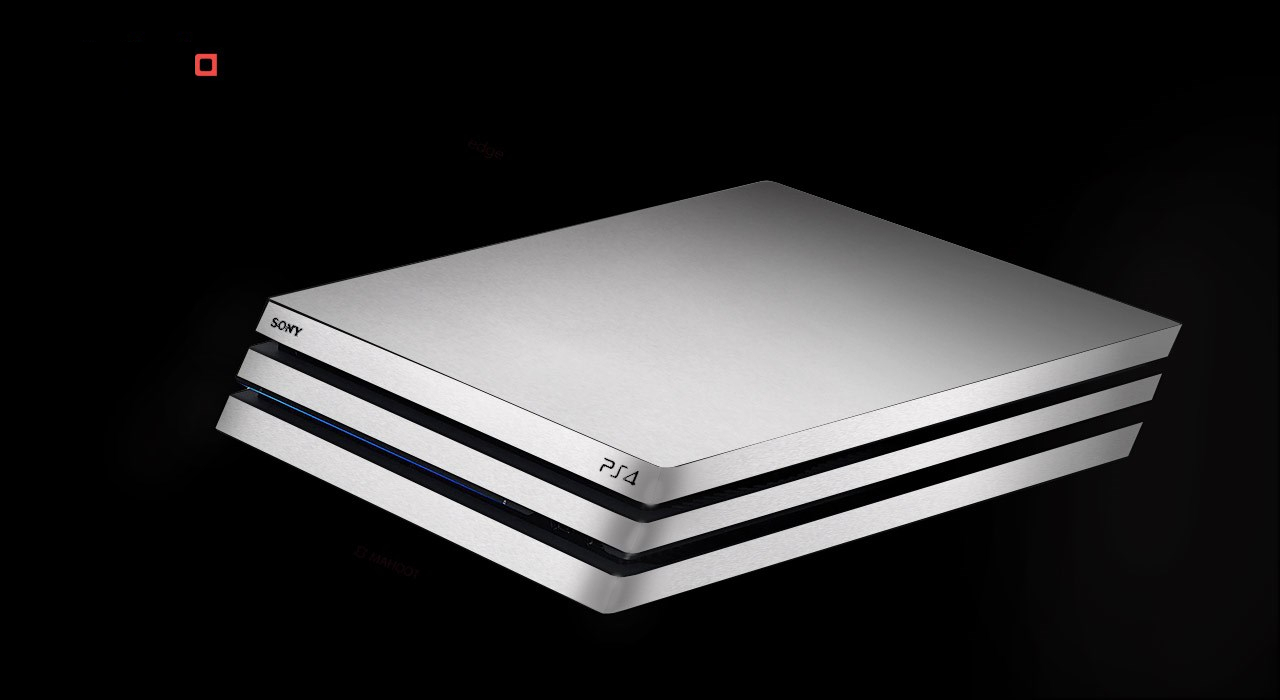 برچسب ماهوت مدلMetallic White مناسب برای کنسول بازی PS4 Pro