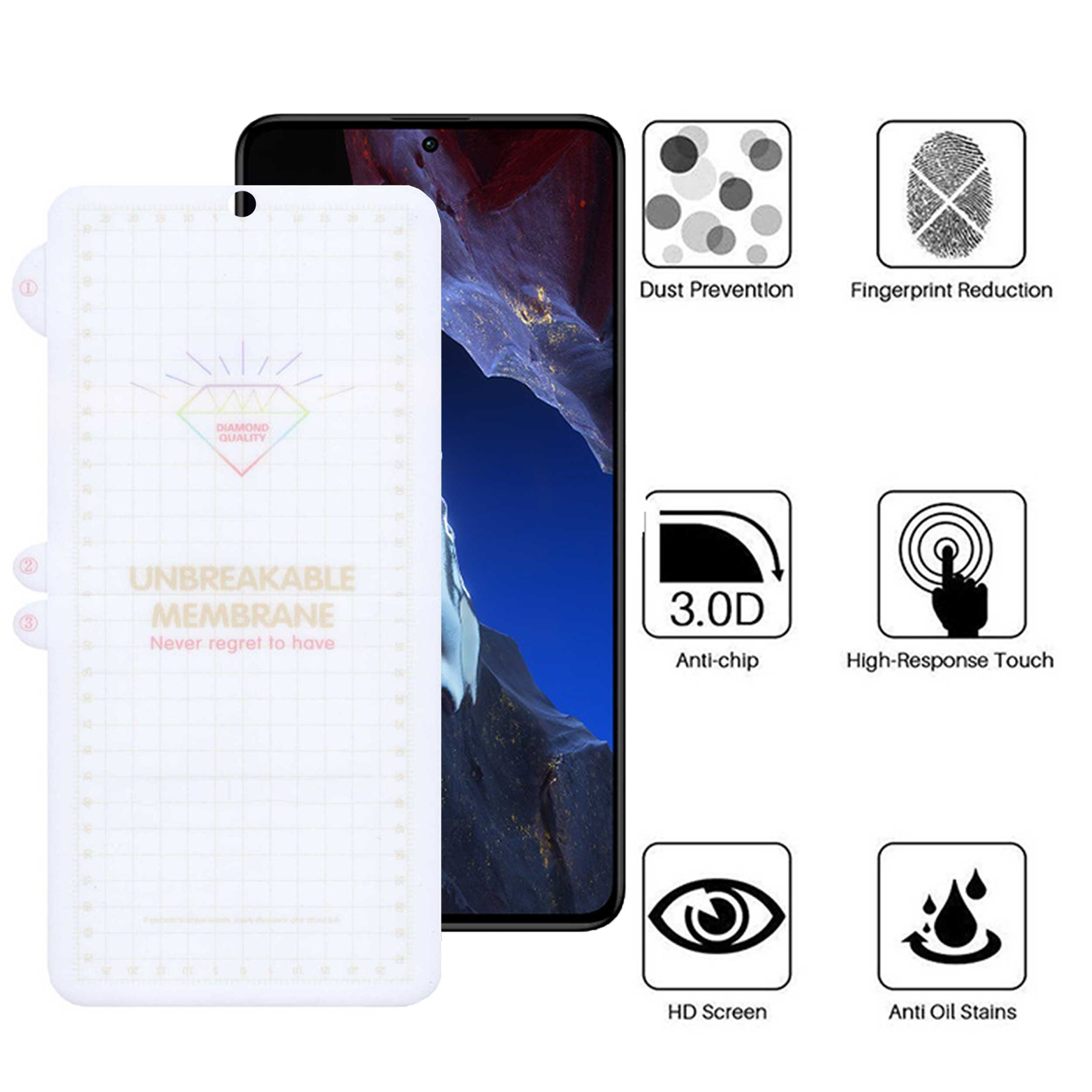 محافظ صفحه نمایش بوف مدل Hydrogel-G مناسب برای گوشی موبایل شیائومی Poco F5 Pro / F5 / Redmi Note 12 Turbo