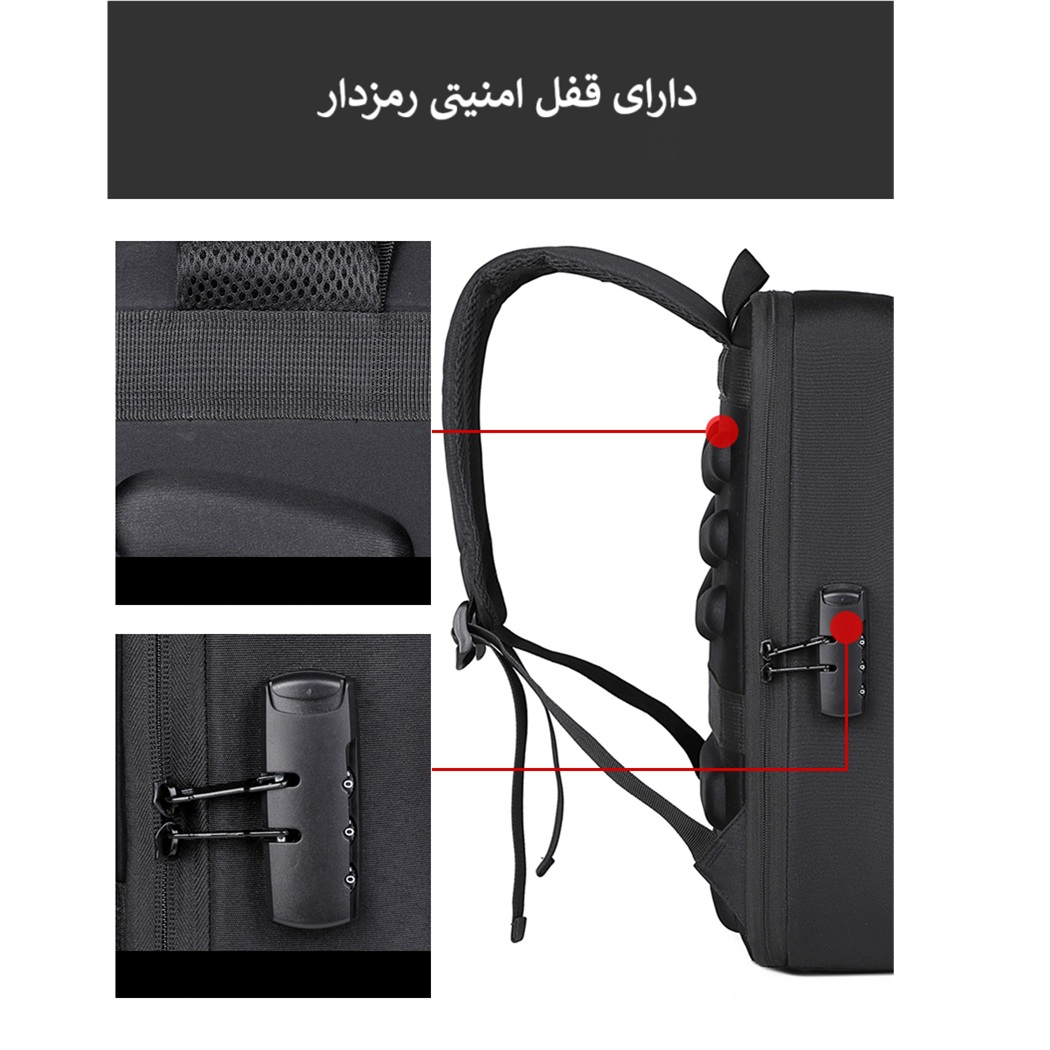 کوله پشتی لپ تاپ ویگو مدل WEGO-2301 مناسب برای لپ تاپ تا 15.6 اینچی