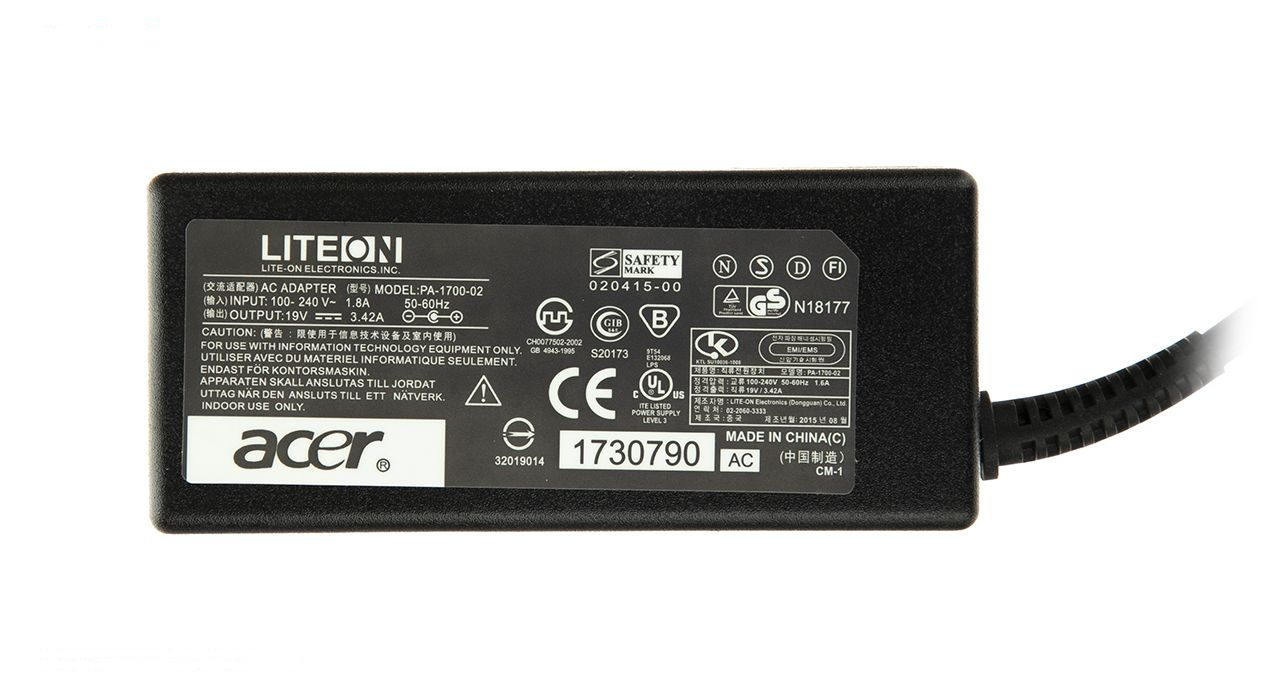 شارژر لپ تاپ 19 ولت 3.42 آمپر مدل PA-1700-02