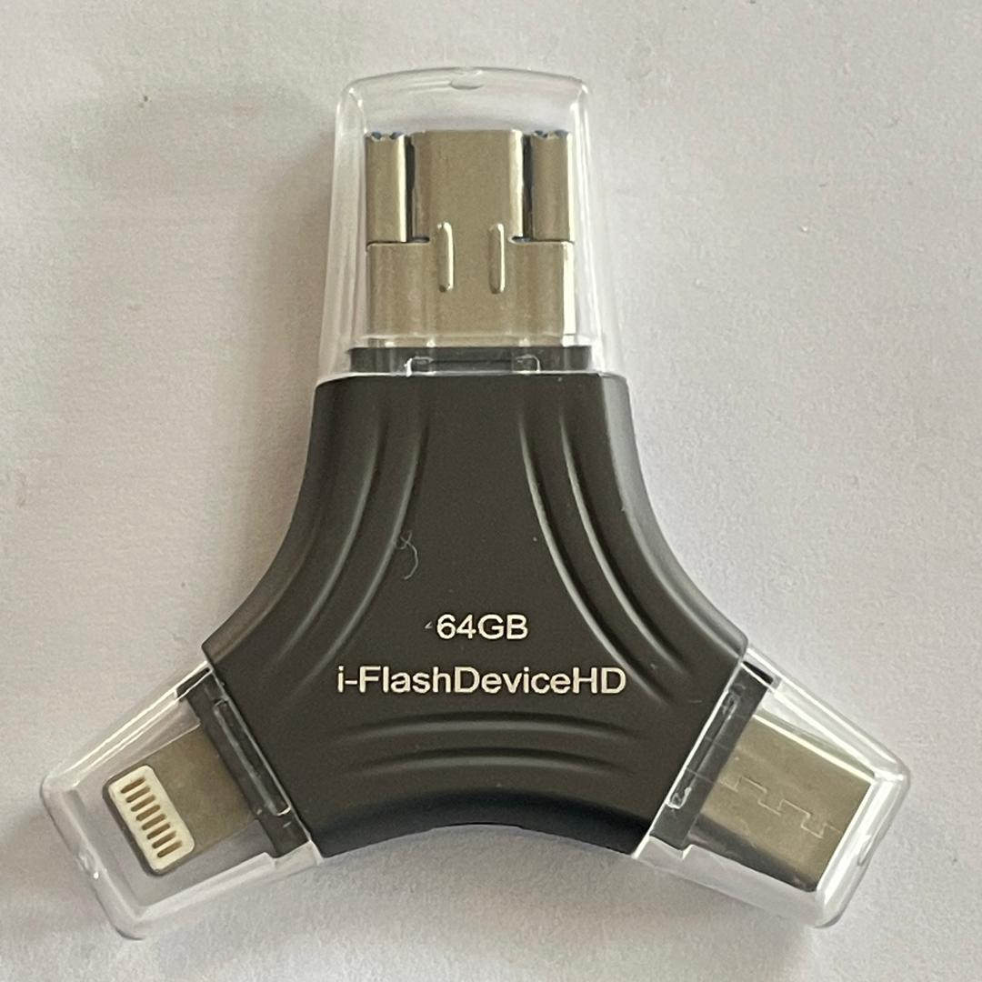 فلش مموری USB 3.0iC ای فلش مدل OTG 4-1 ظرفیت 64 گیگابایت بایت