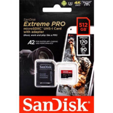 کارت حافظه microSDXC سن دیسک مدل Extreme PRO کلاس A2 استاندارد UHS-I U3 سرعت 170MBs ظرفیت 512 گیگابایت به همراه آداپتور SD