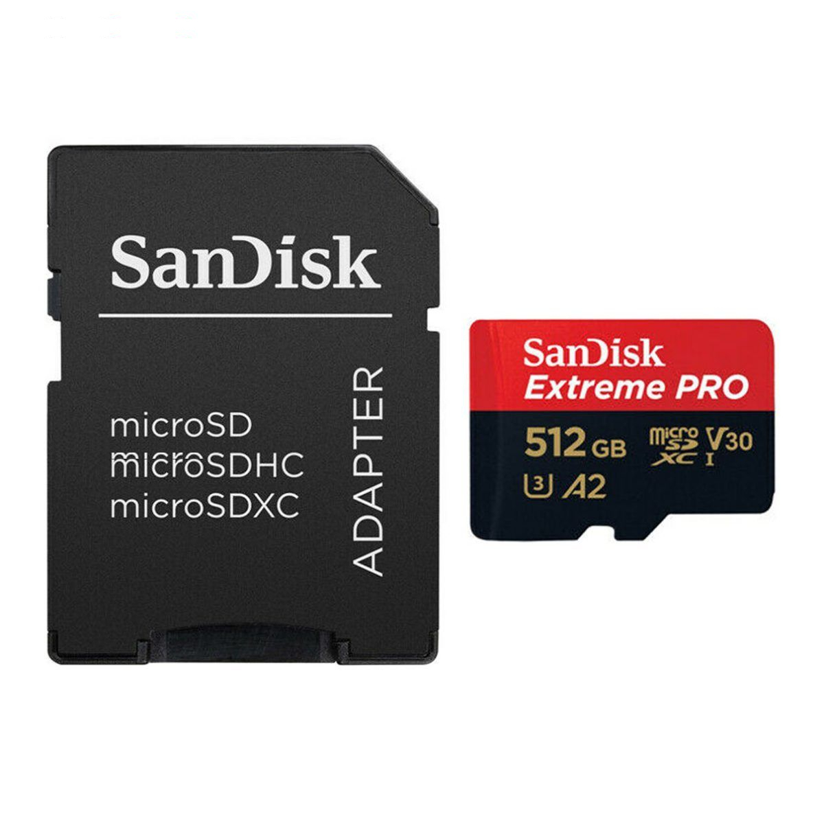 کارت حافظه microSDXC سن دیسک مدل Extreme PRO کلاس A2 استاندارد UHS-I U3 سرعت 170MBs ظرفیت 512 گیگابایت به همراه آداپتور SD