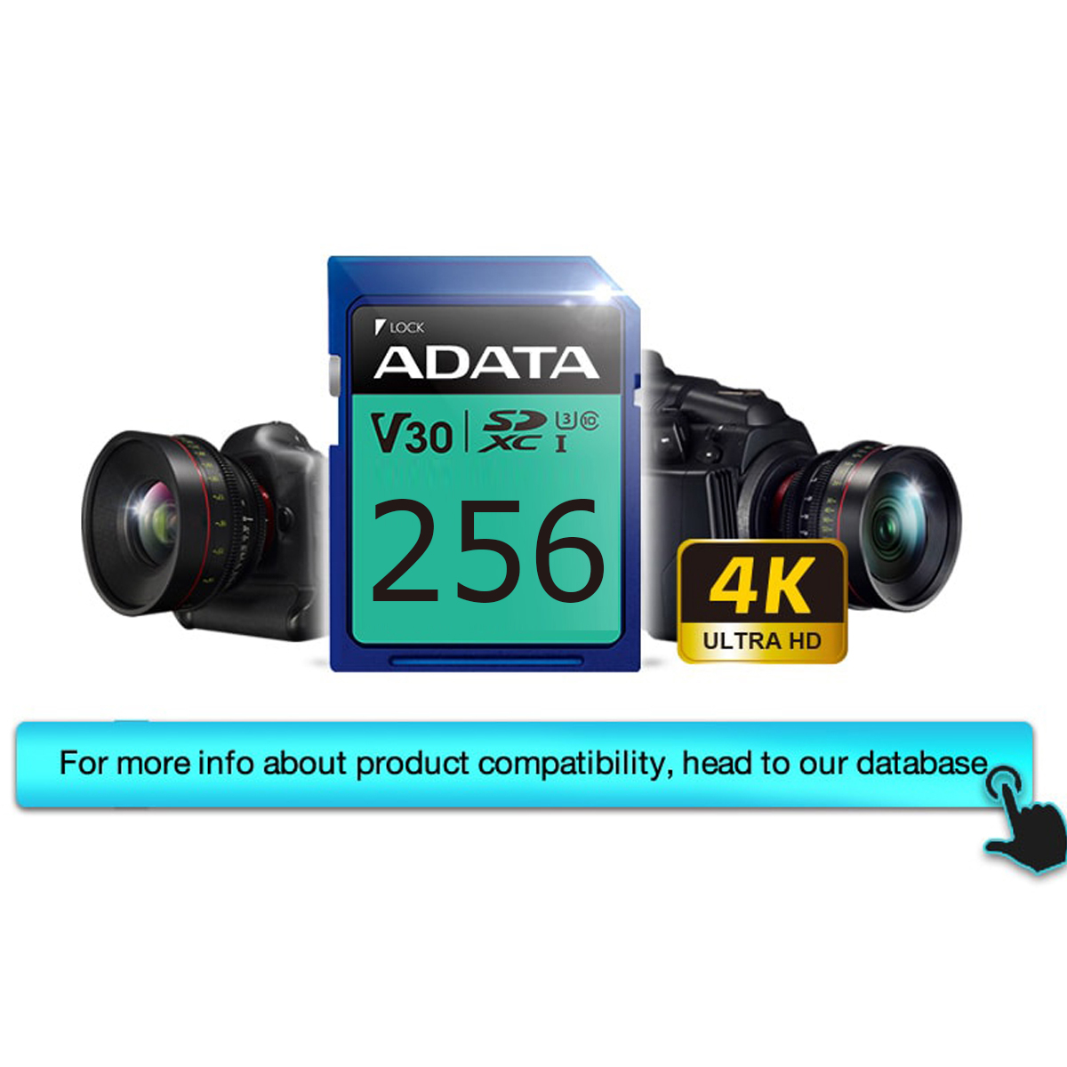 کارت حافظه‌ SDXC ای دیتا مدل Premier Pro کلاس 10 استاندارد UHS-I U3 سرعت 100MBps ظرفیت 256 گیگابایت