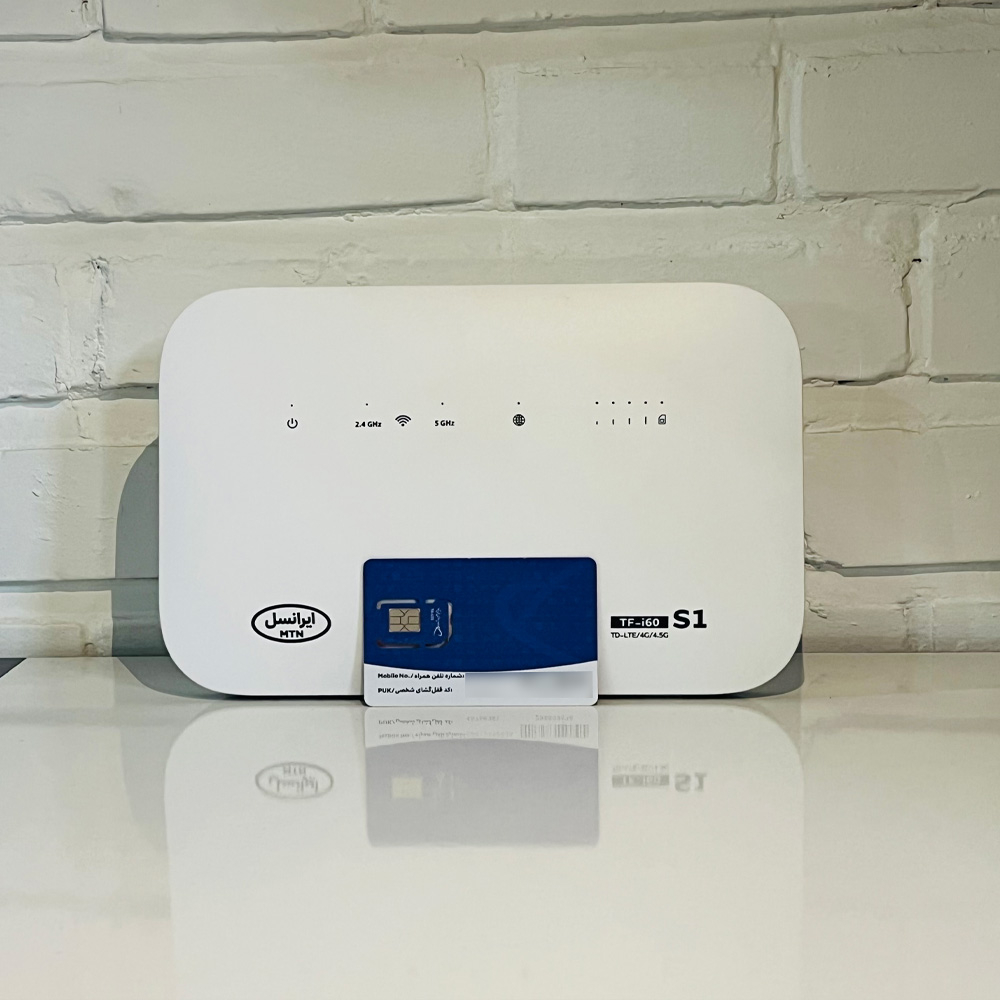 مودم TD-LTE ایرانسل مدل TF-i60 S1 به همراه سیم کارت و  100 گیگابایت اینترنت شش ماهه