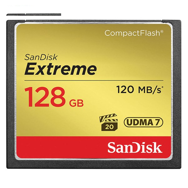 کارت حافظه CompactFlash سن دیسک مدل Extreme سرعت 800X 120MBps ظرفیت 128 گیگابایت