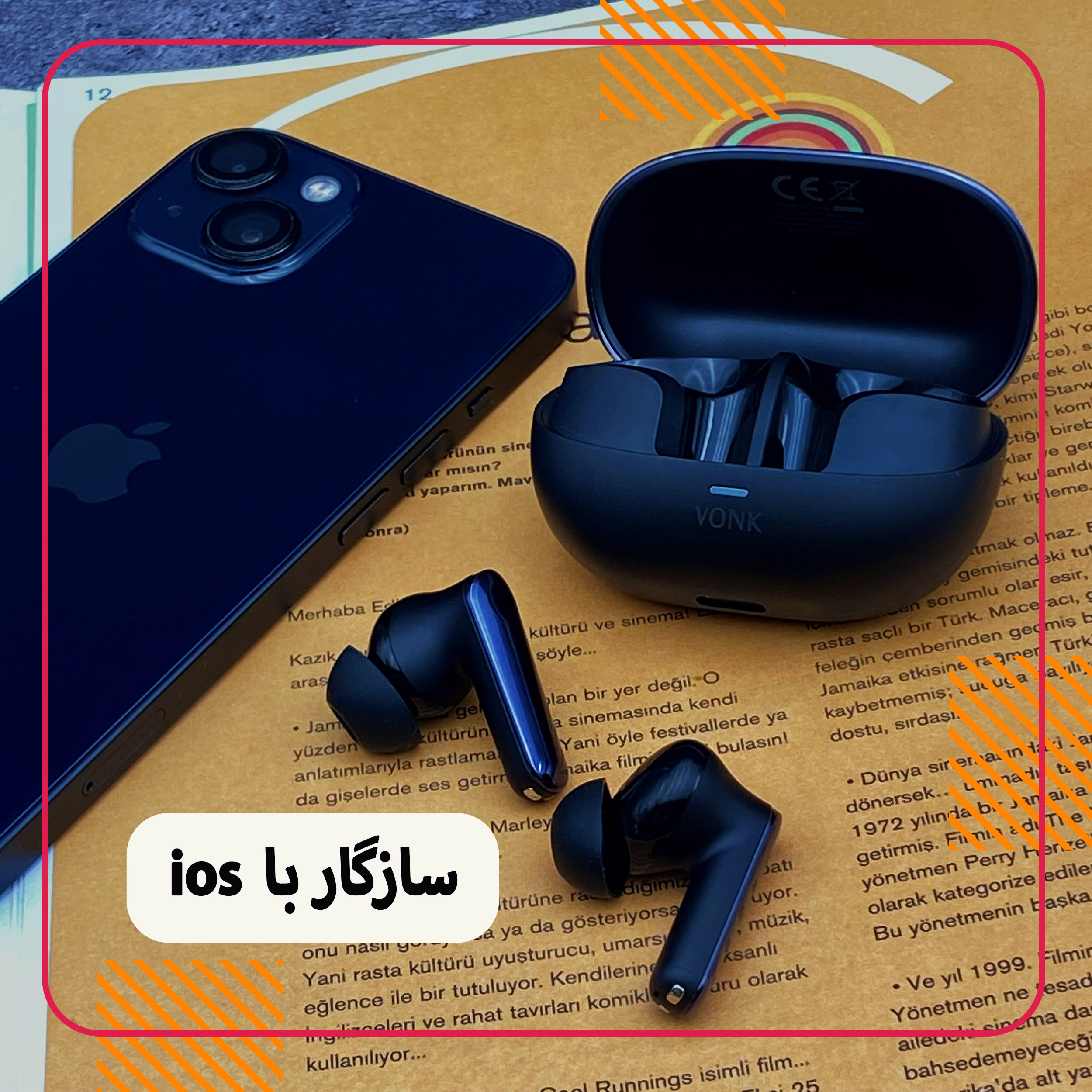 هدفون بلوتوثی وونک مدل AirPods Pro T06