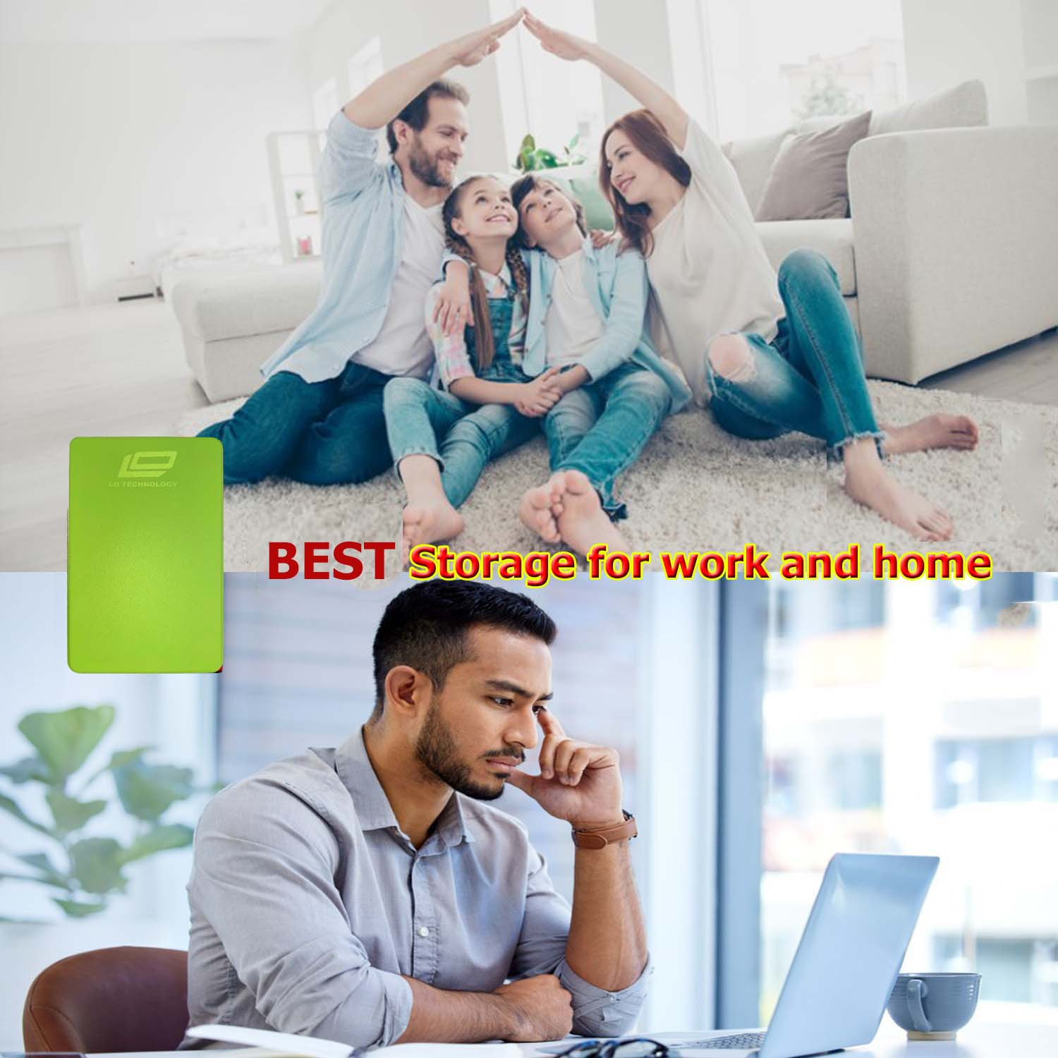 هارد دیسک اکسترنال اِلاُ مدل happy MAHI Fast ظرفیت یک ترابایت