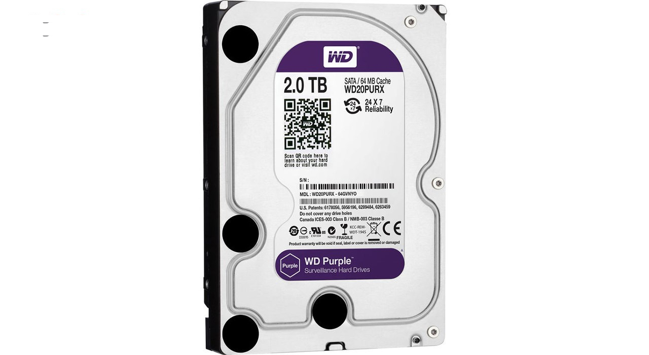هارددیسک اینترنال وسترن دیجیتال مدل Purple WD20PURX ظرفیت 2 ترابایت