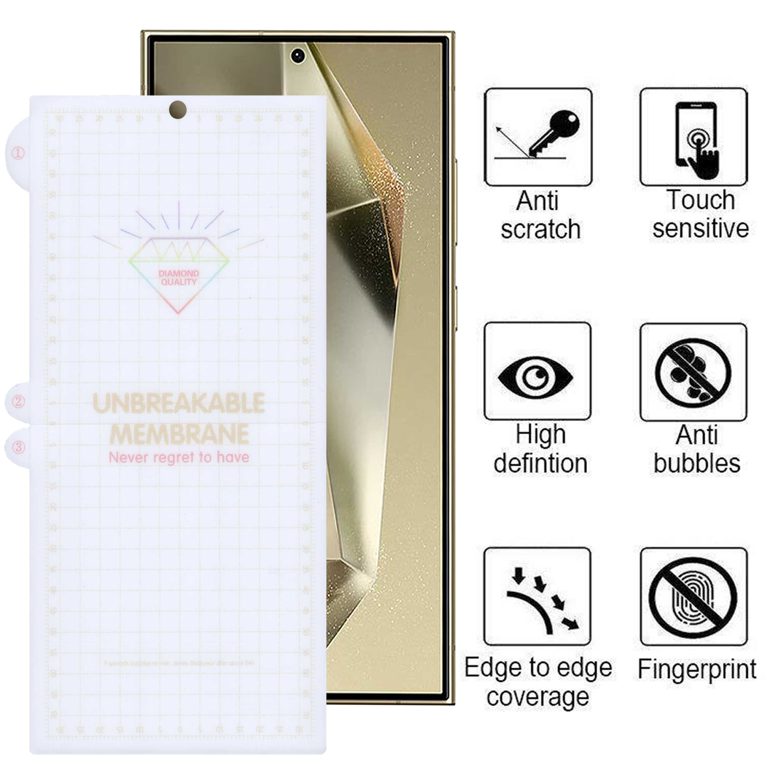 محافظ صفحه نمایش بوف مدل Hydrogel مناسب برای گوشی موبایل سامسونگ Galaxy S24 Ultra / S23 Ultra / S22 Ultra