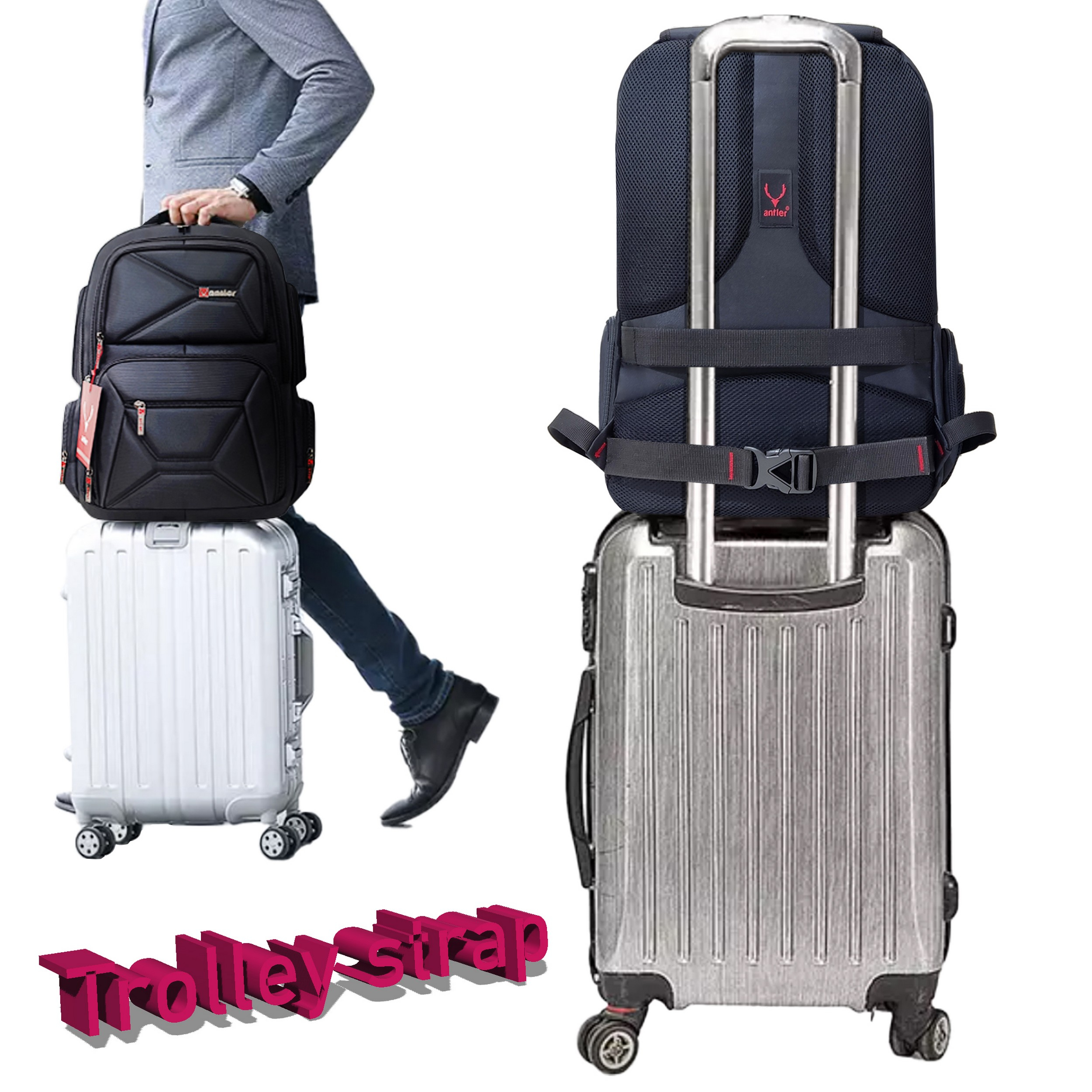 کوله پشتی لپ تاپ آنتلر مدل Monster S42 مناسب برای لپ تاپ 13 تا 17.5 اینچی