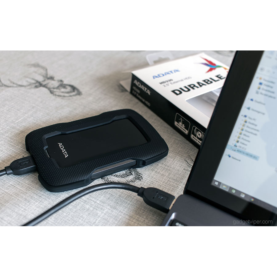 هارد اکسترنال ای دیتا مدل HD330 ظرفیت یک ترابایت دارای رابط USB Type-A 3.2