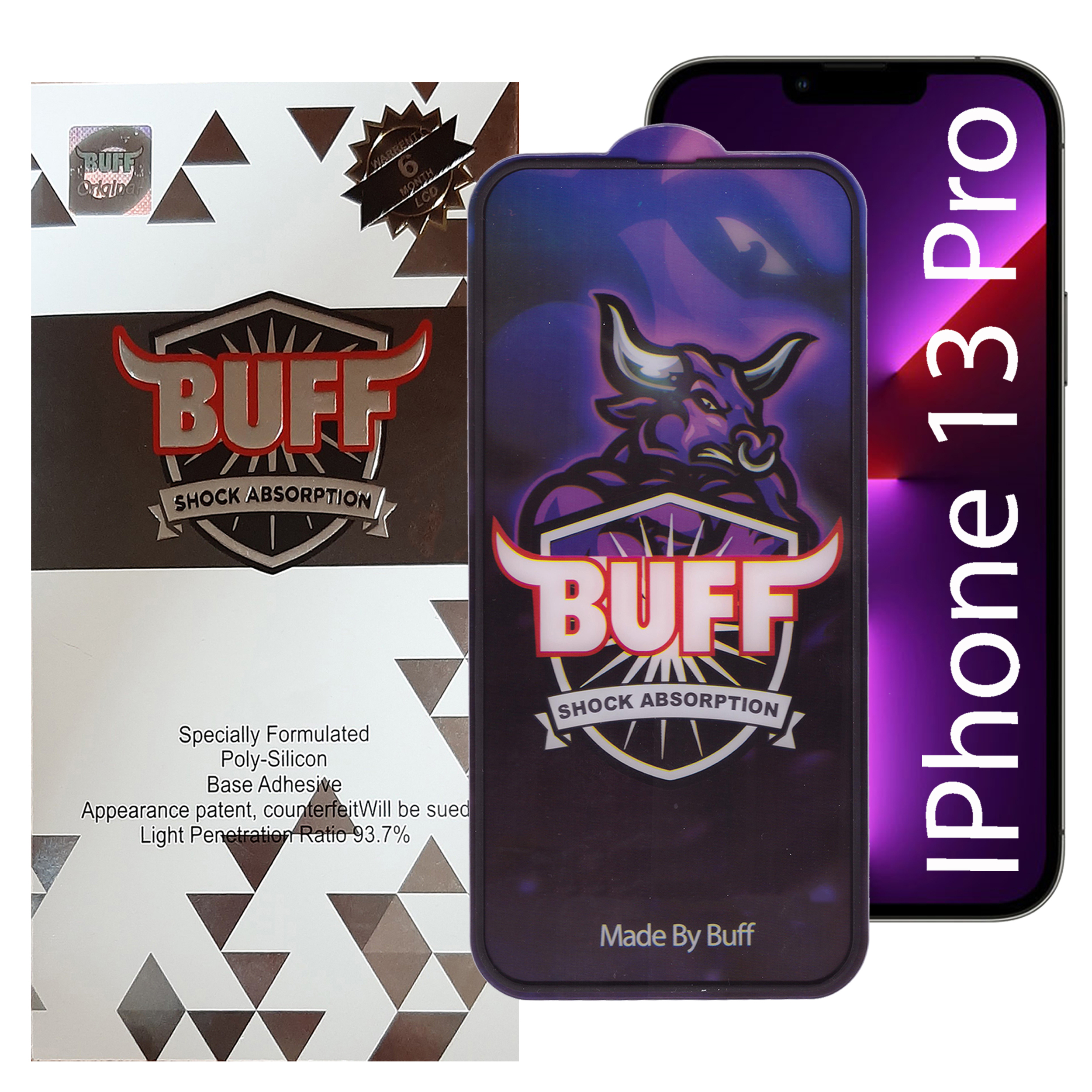 محافظ صفحه نمایش بوف مدل AirBag-Pro-G مناسب برای گوشی موبایل اپل Iphone 13 Pro