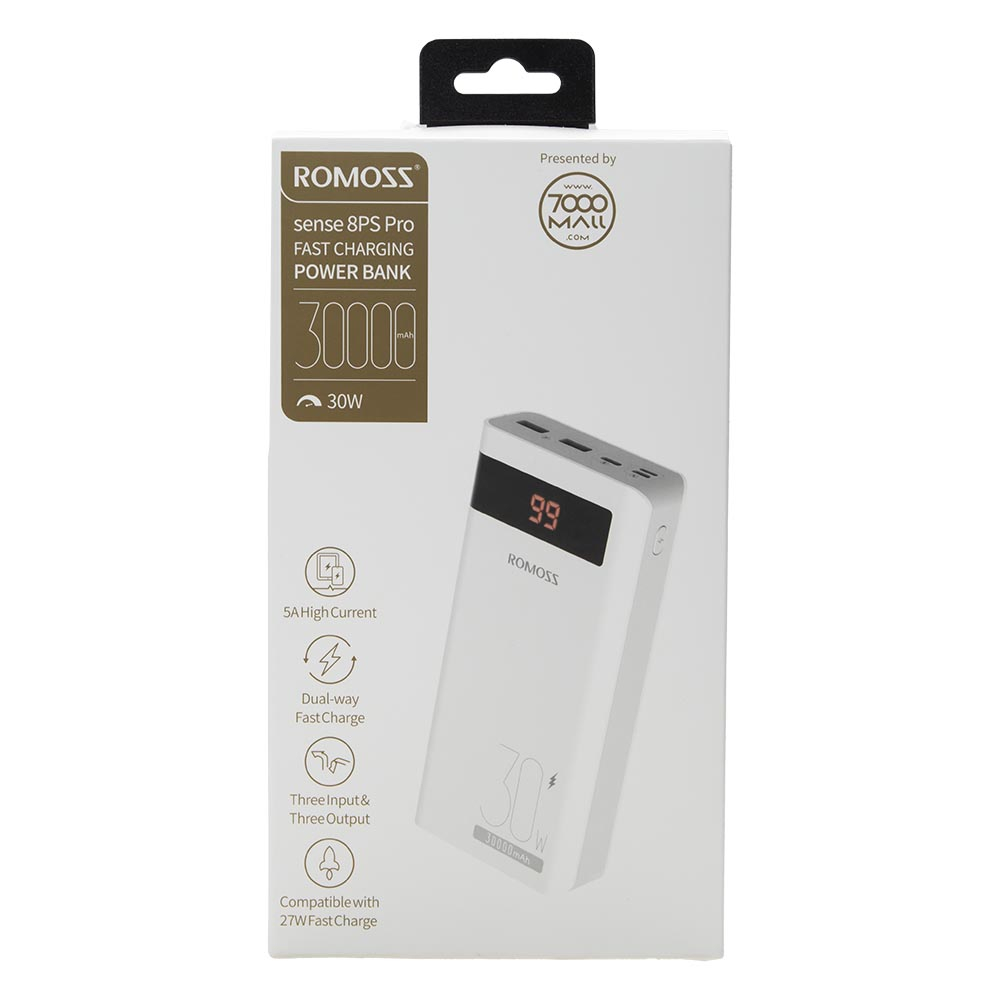 پاوربانک روموس مدل PHP30-892 ظرفیت 30000 میلی آمپرساعت