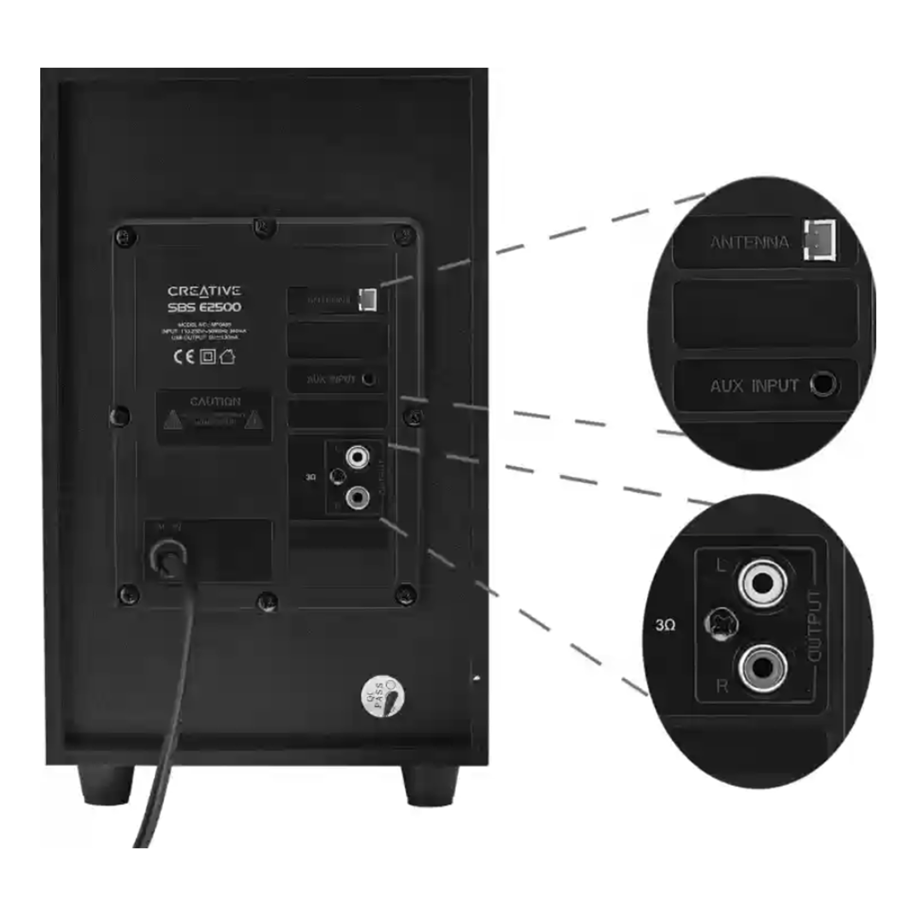 اسپیکر دسکتاپ کریتیو مدل SBS E2500