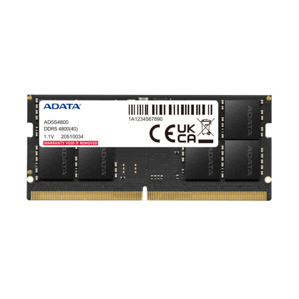 رم لپتاپ DDR5 تک کاناله 4800 مگاهرتز CL40 ای دیتا مدل ADATA Premier ظرفیت 16 گیگابایت